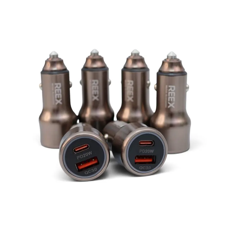 CAR CHARGER C803 USB+C CHOCO