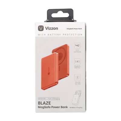 PB VIZZON BLAZE MAGSAFE 5000mAh 7MBPB5MOG ORANGE