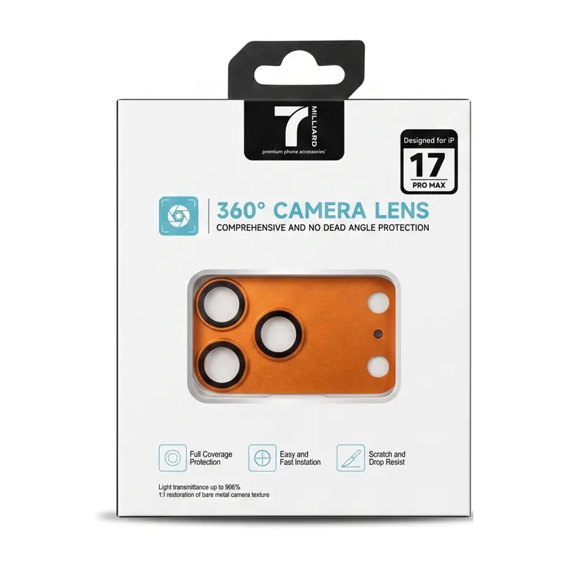 CAMERA LENS 7 MILLIARD ALUMINIUM 7MCLA17PMOR IP17 PRO MAX ORANGE