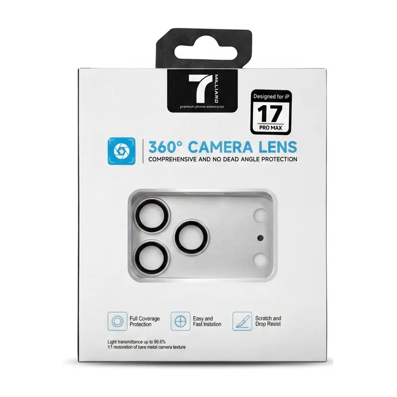 CAMERA LENS 7 MILLIARD ALUMINIUM 7MCLA17PMSL IP17 PRO MAX SILVER