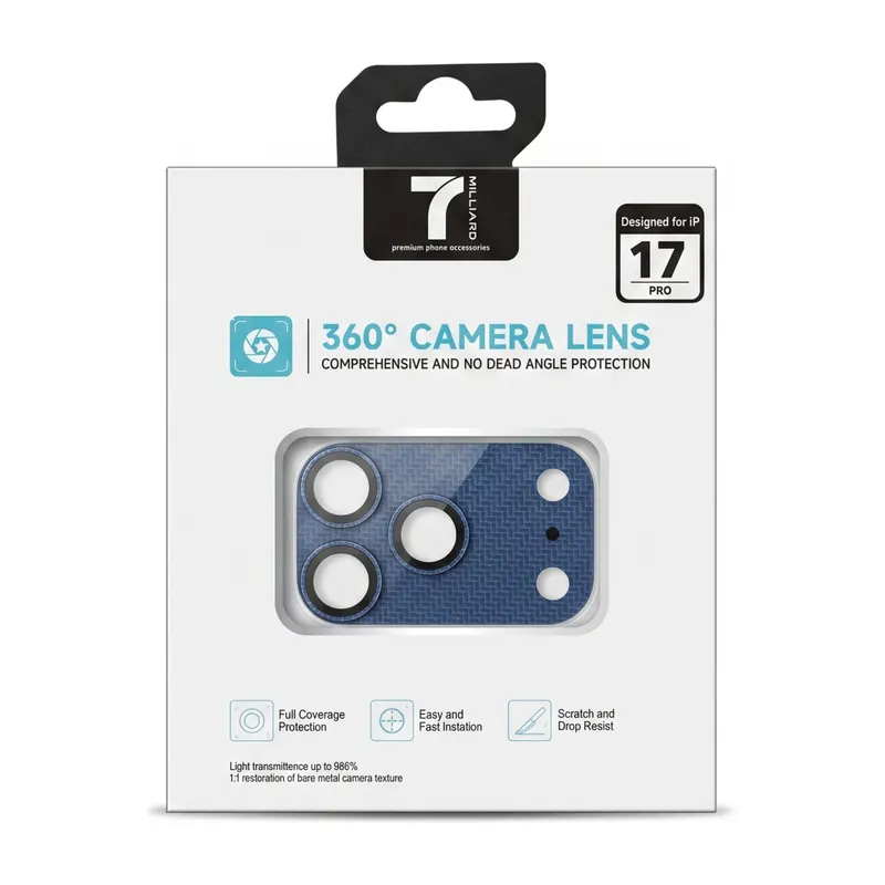 CAMERA LENS 7 MILLIARD CARBON FIBER 7MCLCF17PBL IP17 PRO BLUE