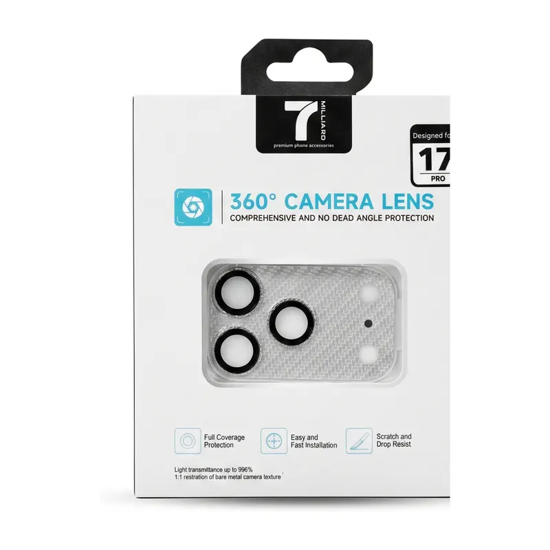 CAMERA LENS 7 MILLIARD CARBON FIBER 7MCLCF17PSL IP17 PRO SILVER