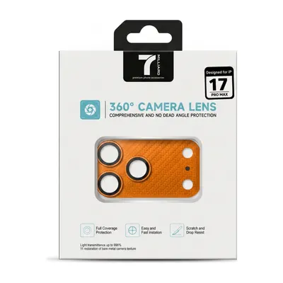 CAMERA LENS 7 MILLIARD CARBON FIBER 7MCLCF17PMOR IP17 PRO MAX ORANGE