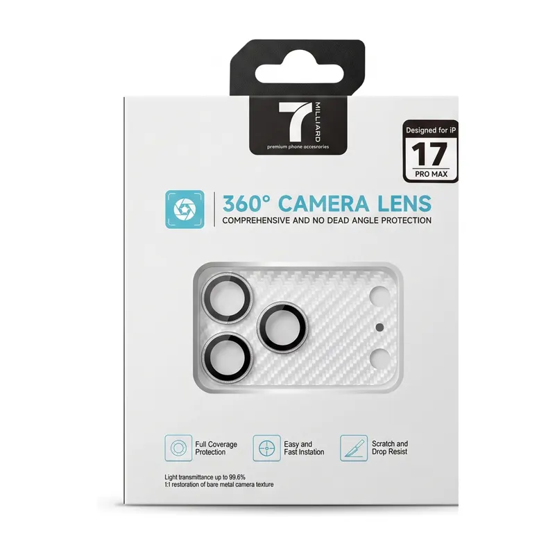 CAMERA LENS 7 MILLIARD CARBON FIBER 7MCLCF17PMSL IP17 PRO MAX SILVER
