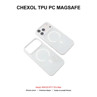CHEXOL TPU PC MAGSAFE MW-03 IP17 PRO MAX WHITE