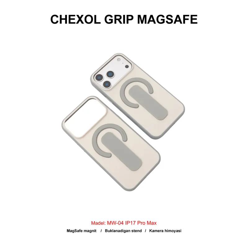 CHEXOL GRIP MAGSAFE MW-04 IP17 PRO MAX BEIGE/GREY