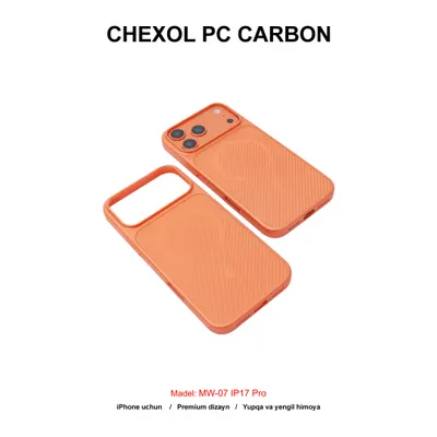 CHEXOL PC CARBON MAGSAFE MW-07 IP17 PRO ORANGE
