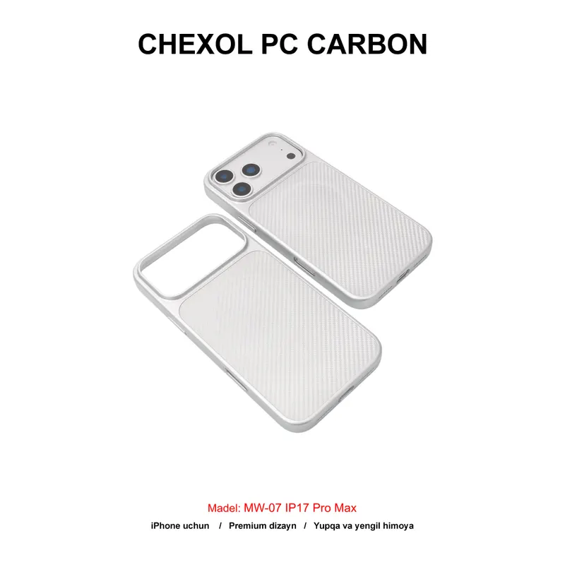 CHEXOL PC CARBON MAGSAFE MW-07 IP17 PRO MAX SILVER