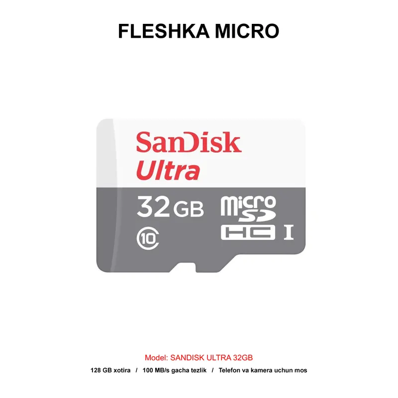 FLESHKA MICRO SANDISK ULTRA 32GB