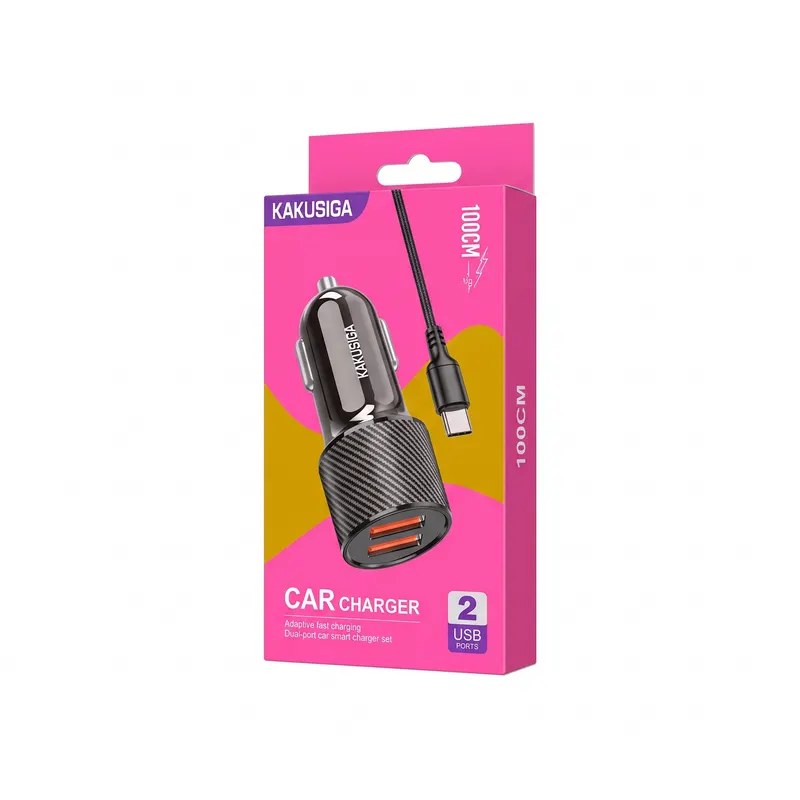 CAR CHARGER KAKUSIGA KSC-673 TYPE-C BLACK