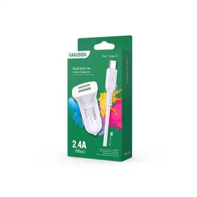 CAR CHARGER KAKUSIGA KSC-854 TYPE-C WHITE