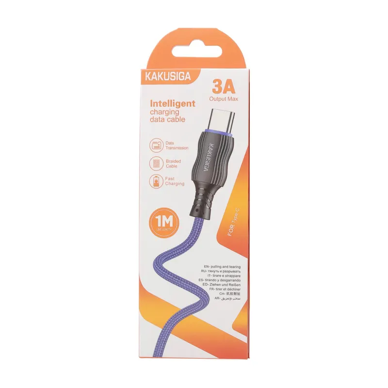 USB CABLE KAKUSIGA KSC-807 TYPE-C BLUE