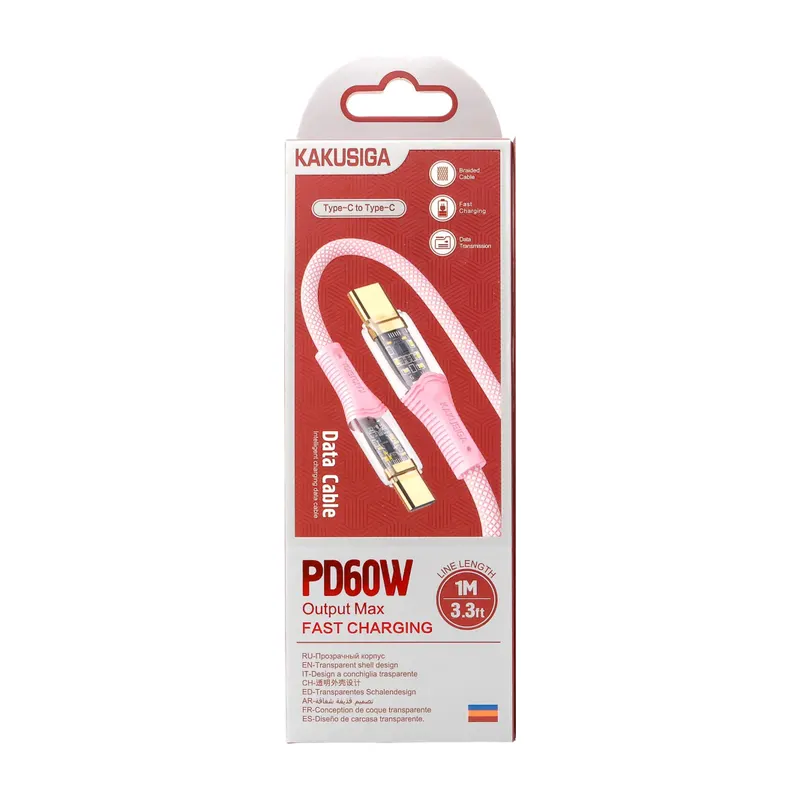 USB CABLE KAKUSIGA KSC-809 TC-TC PINK