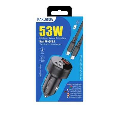CAR CHARGER KAKUSIGA KSC-858 TC-TC BLACK