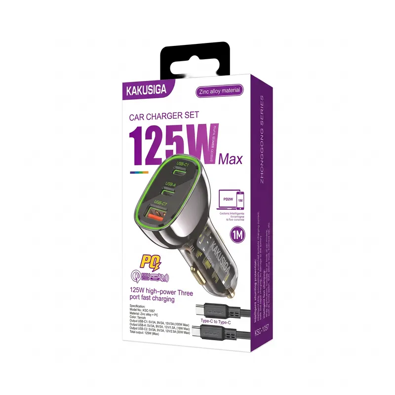 CAR CHARGER KAKUSIGA KSC-1057 TC-TC BLACK