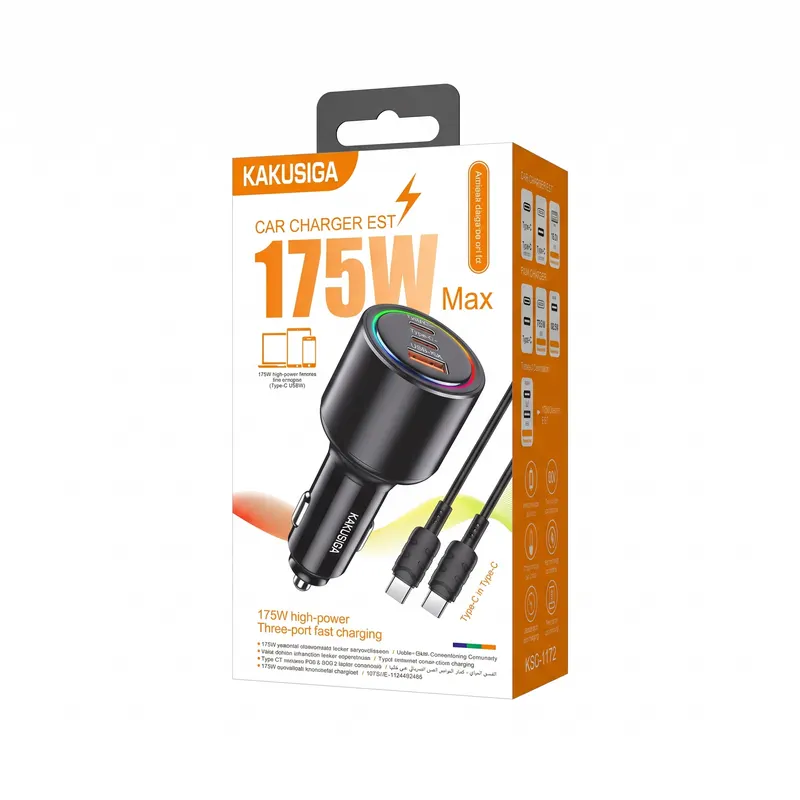 CAR CHARGER KAKUSIGA KSC-1172 TC-TC BLACK