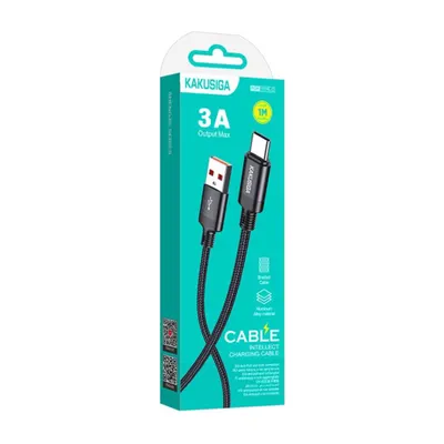 USB CABLE KAKUSIGA KSC-970 TYPE-C BLACK
