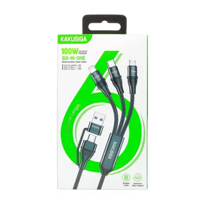 USB CABLE KAKUSIGA KSC-989 6in1 BLACK