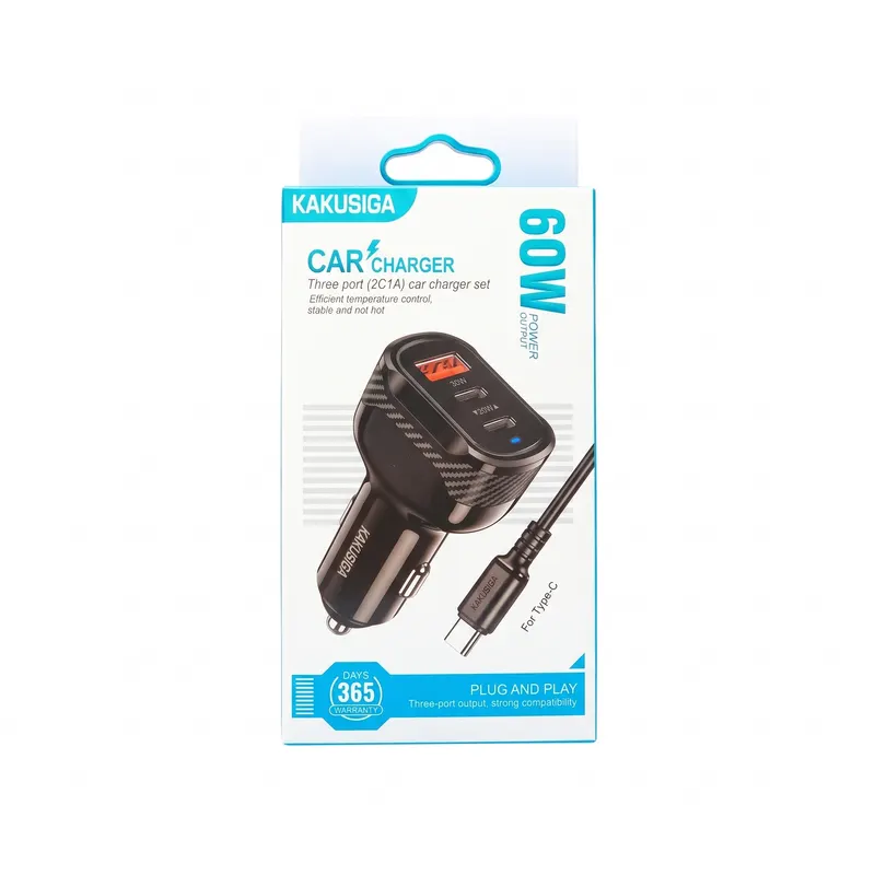 CAR CHARGER KAKUSIGA KSC-1975 TYPE-C BLACK