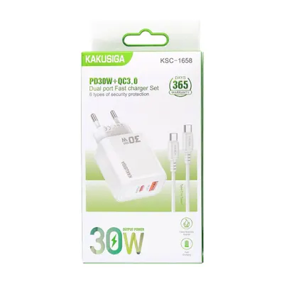 CHARGER KAKUSIGA KSC-1658 TC-TC WHITE