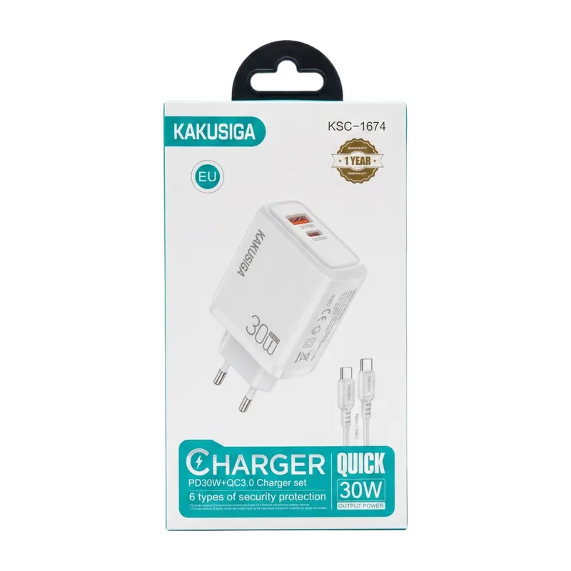CHARGER KAKUSIGA KSC-1674 TC-TC WHITE