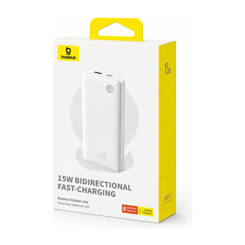 PB BASEUS P10067500213-00 10000mAh WHITE