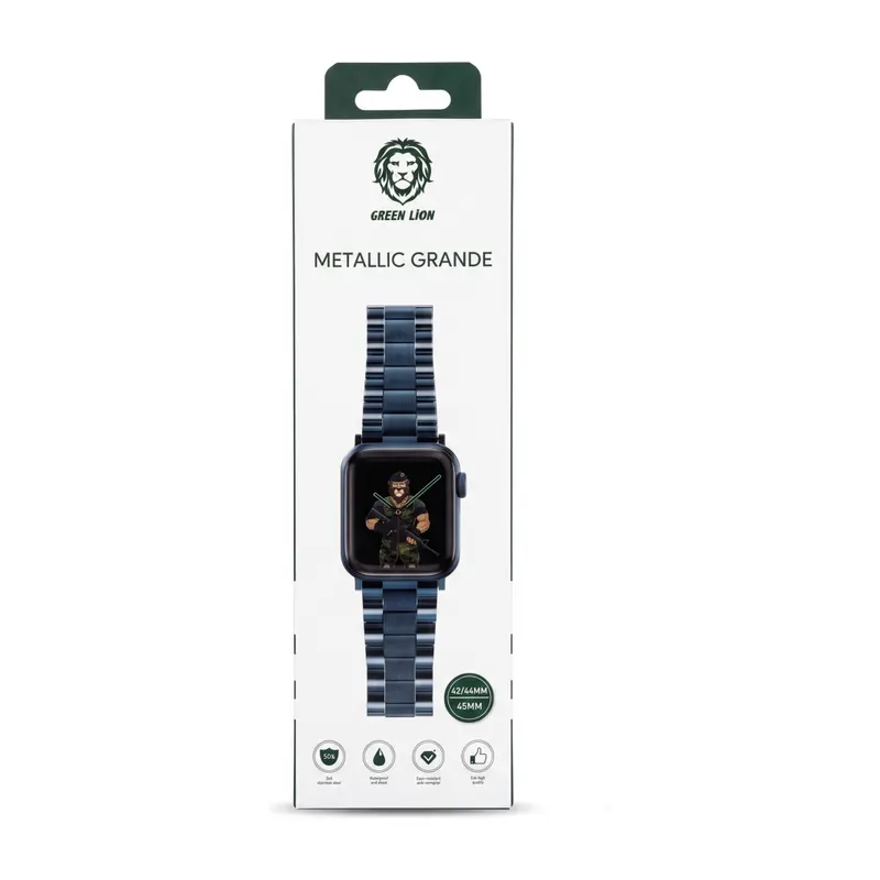 DUBAI REMESHOK 42-44-45mm GREEN METALLIC GRANDE BLUE