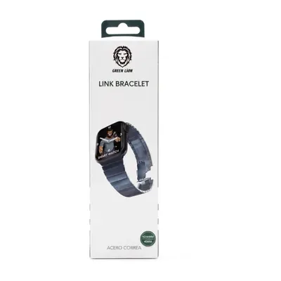 DUBAI REMESHOK 42-44-45mm GREEN ACERO CORREA LINK BLUE