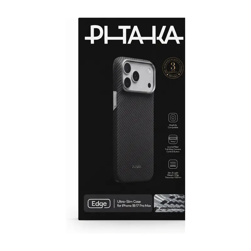 CHEXOL PITAKA ULTRA SLIM KI1801PM IP18 PRO MAX BLACK/GREY