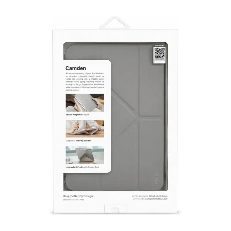 DUBAI CHEXOL PLANSHET UNIQ CAMDEN IPAD MINI 2021 GREY